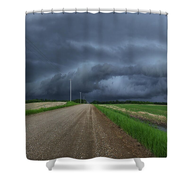 Storm Chaser Shower Curtain featuring the photograph Rolling Storm #1 by Dan Jurak