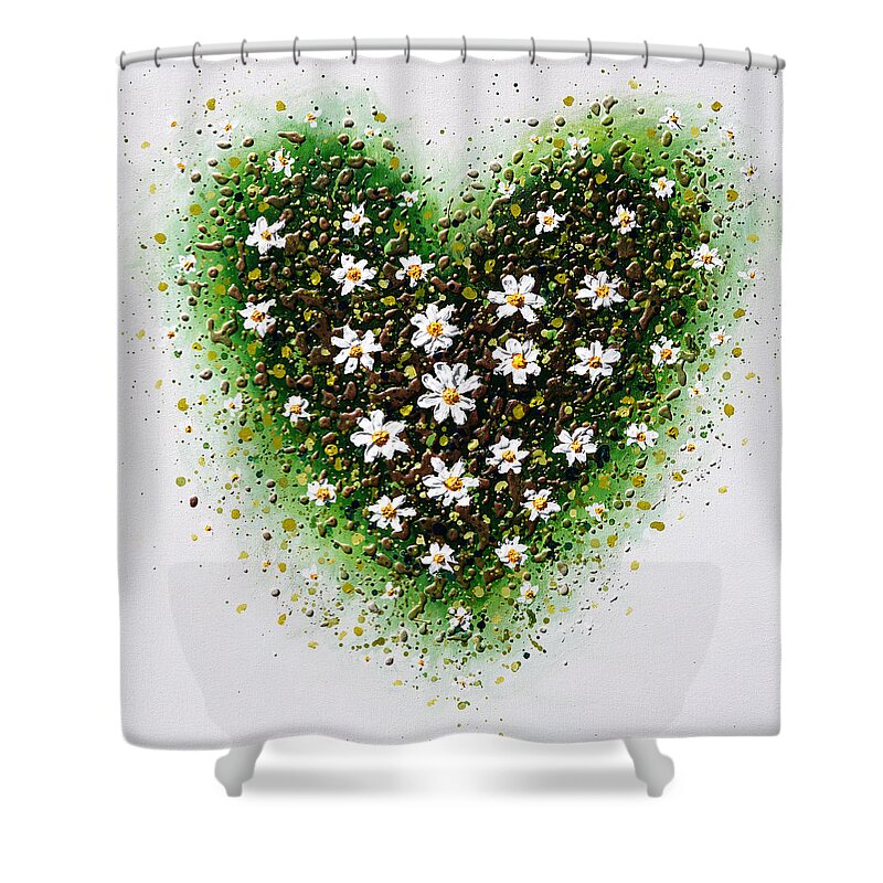 Spring Shower Curtain featuring the painting Spring Heart by Amanda Dagg