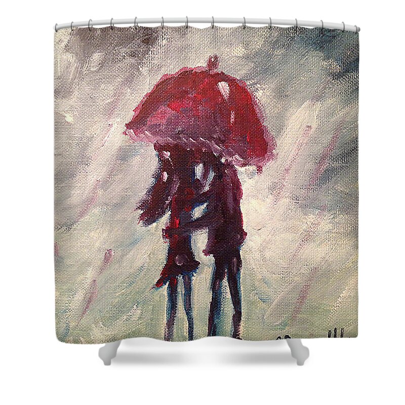 Impressionism Shower Curtain featuring the painting Stolen #1 by Roxy Rich