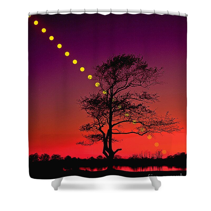 Astronomy Shower Curtain featuring the photograph Sunset #1 by Larry Landolfi