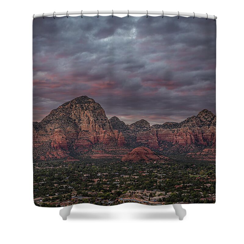 Arizona Shower Curtain featuring the photograph Sunset over Sedona #1 by Paul Schultz