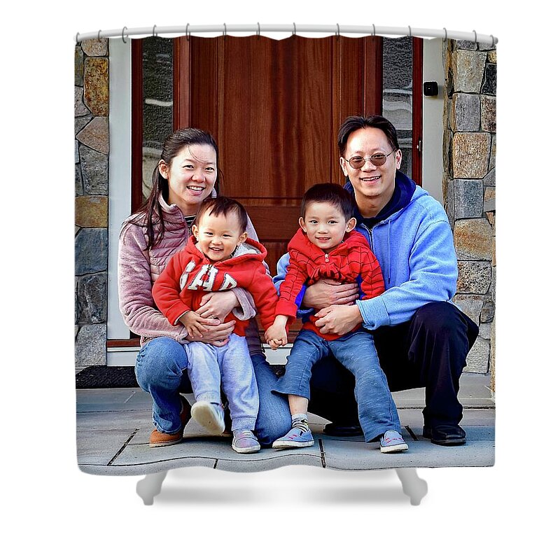 Family Shower Curtain featuring the photograph The Chen Family #1 by Monika Salvan