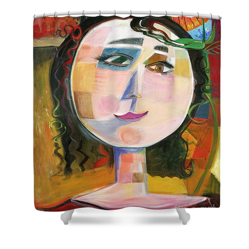 Teachers Shower Curtain featuring the painting The Teacher by Cherie Salerno