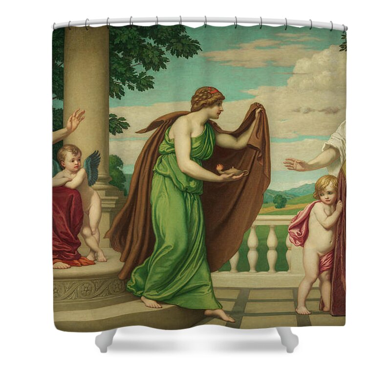 Kenyon Cox Shower Curtain featuring the painting Tradition #2 by Kenyon Cox
