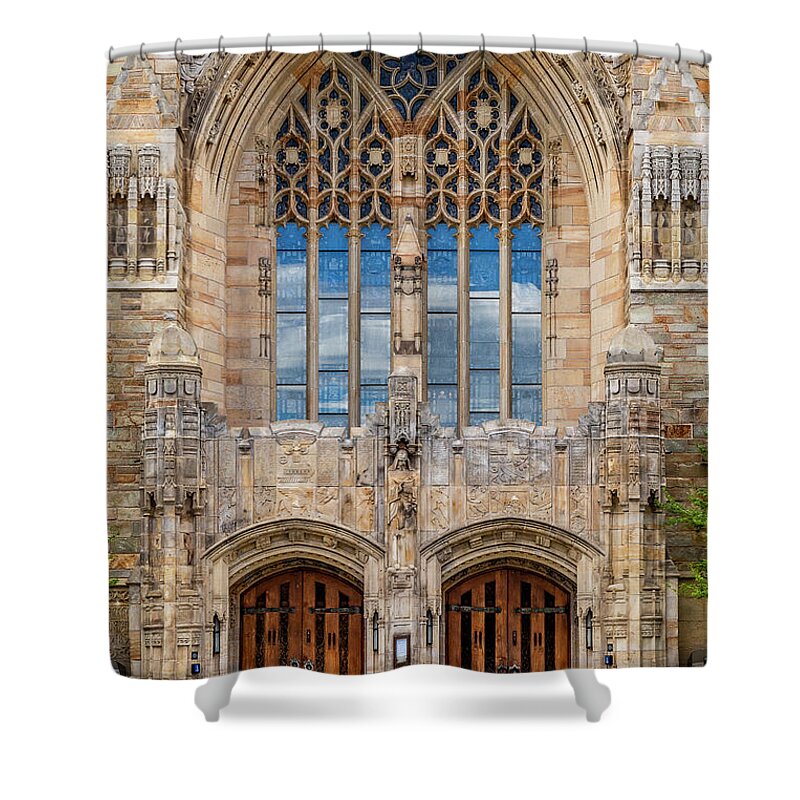 Yale Shower Curtain featuring the photograph Yale University Sterling Library II by Susan Candelario