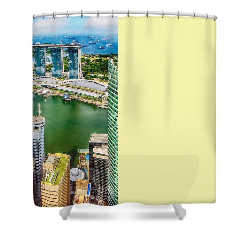 Singapore Shower Curtain featuring the photograph Singapore 184, Marina Bay by John Seaton Callahan