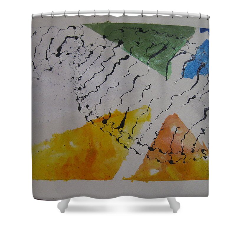  Shower Curtain featuring the drawing 102-1206 by AJ Brown
