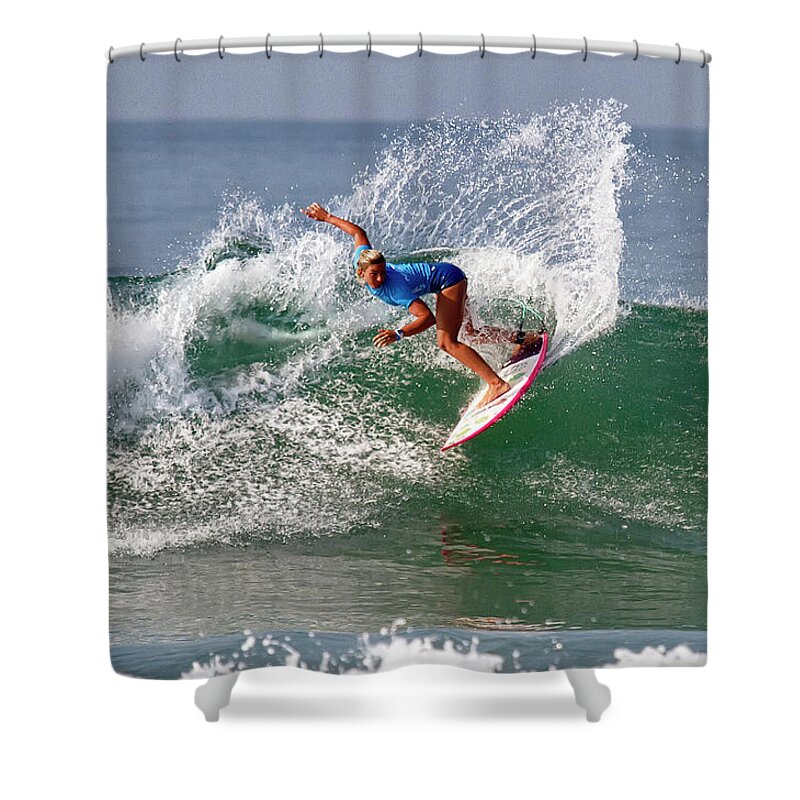Surfers Shower Curtain featuring the photograph Sage Erickson #11 by Waterdancer