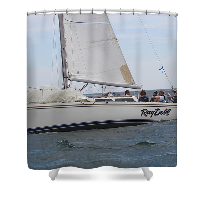  Shower Curtain featuring the photograph The race #110 by Jean Wolfrum