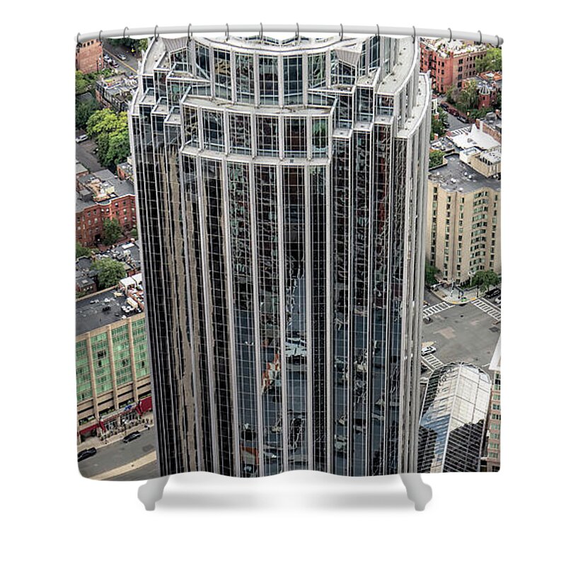 111 Huntington Avenue Building Aerial in Boston Shower Curtain
