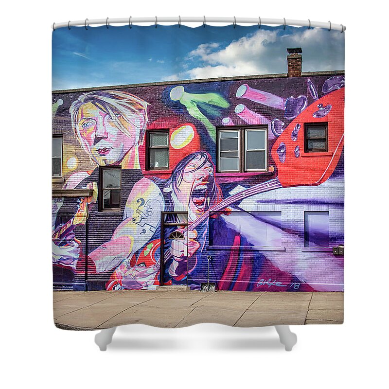 Artwork Shower Curtain featuring the photograph 1212 Hertel by Guy Whiteley