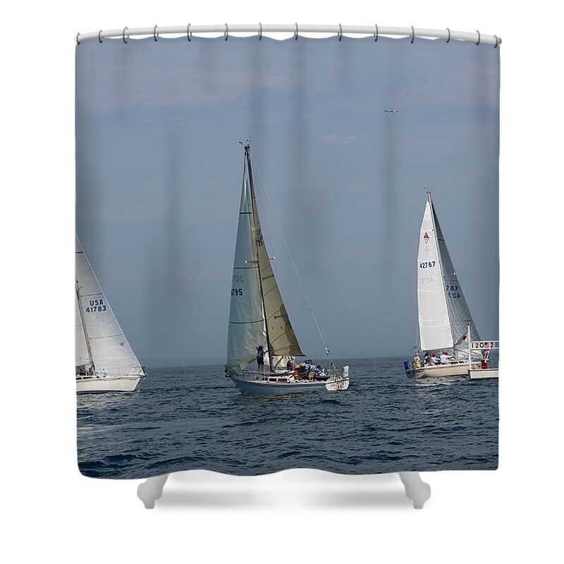  Shower Curtain featuring the photograph The race #144 by Jean Wolfrum
