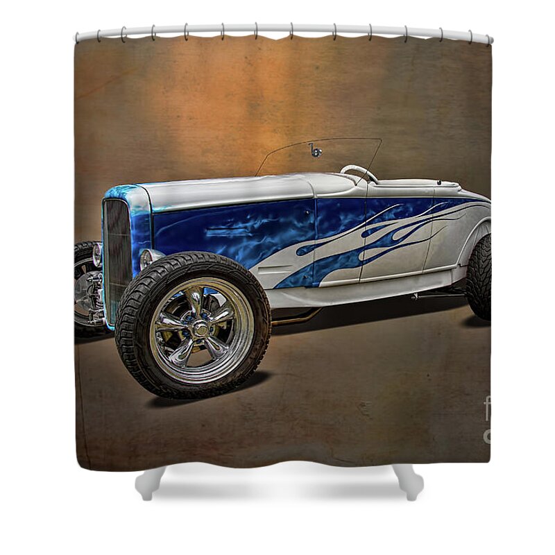 1932 Shower Curtain featuring the photograph 1931 Ford Convertible Hot Rod by Nick Gray