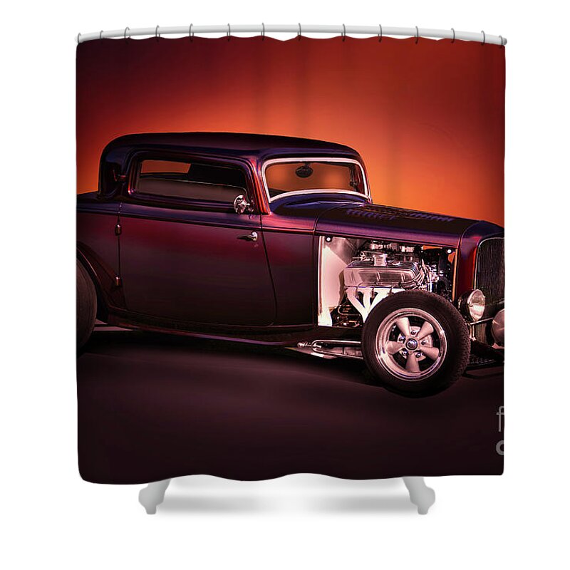 1932 Ford Coupe Shower Curtain featuring the photograph 1932 Ford 'Wine Country' Coupe by Dave Koontz