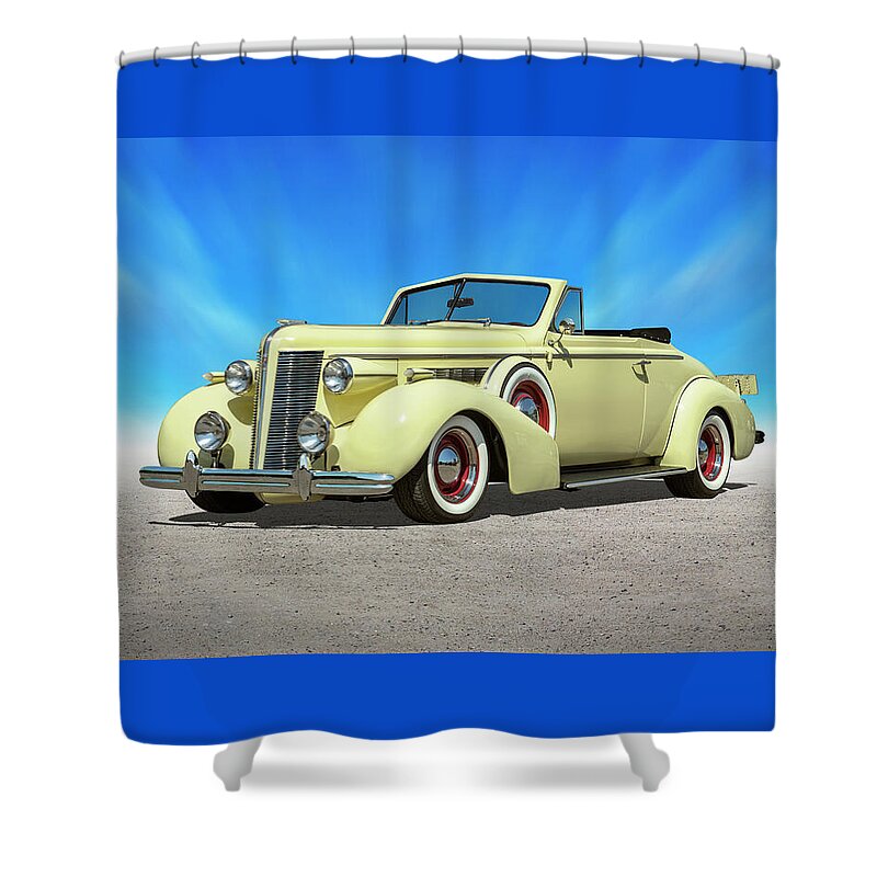 1937 Buick Shower Curtain featuring the photograph 1937 Buick Roadmaster by Mike McGlothlen