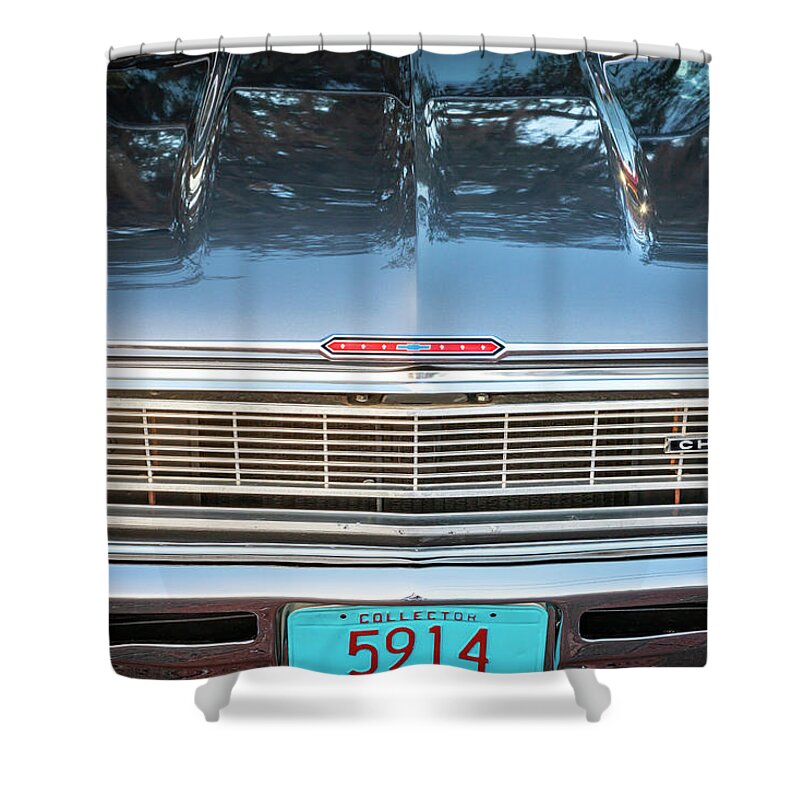 1966 Chevrolet Chevy Ii Nova Station Wagon Shower Curtain featuring the photograph 1966 Chevrolet Chevy II Nova Station Wagon X108 by Rich Franco