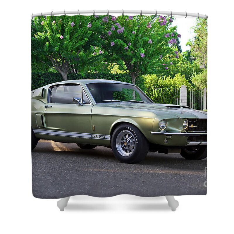 1967 Ford Mustang Shelby Gt500 Shower Curtain featuring the photograph 1967 Ford Mustang Shelby GT500 by Dave Koontz