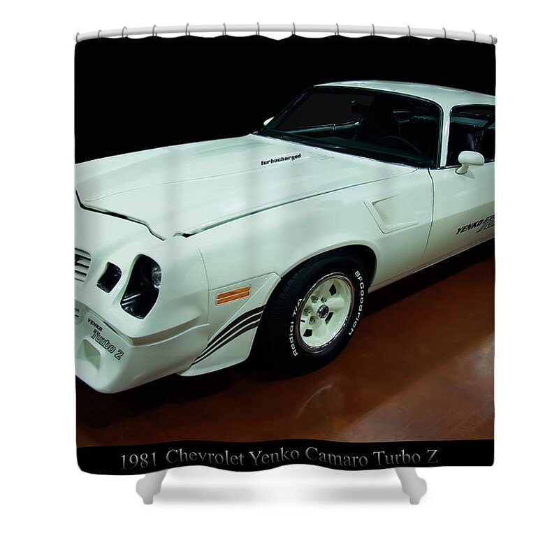 1980s Cars Shower Curtain featuring the photograph 1981 Chevy Yenko Camaro Turbo Z by Flees Photos