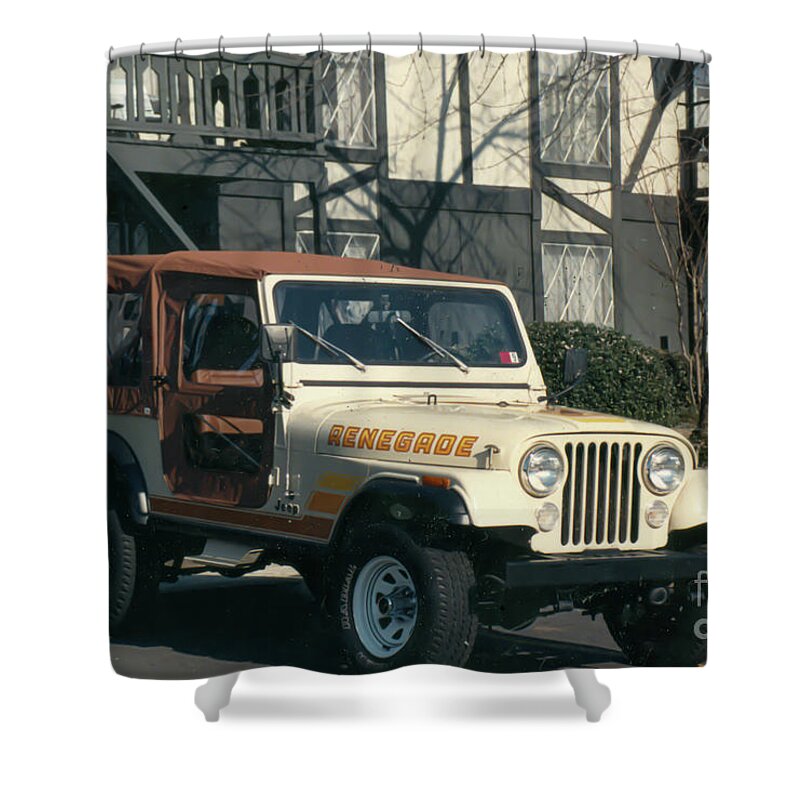 1984 Shower Curtain featuring the photograph 1984 Jeep CJ7 Renegade by Dale Powell