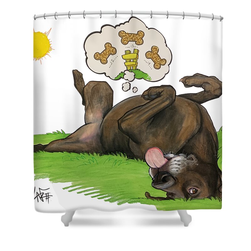 Deadmore Shower Curtain featuring the drawing 5287 Deadmore #2 by John LaFree