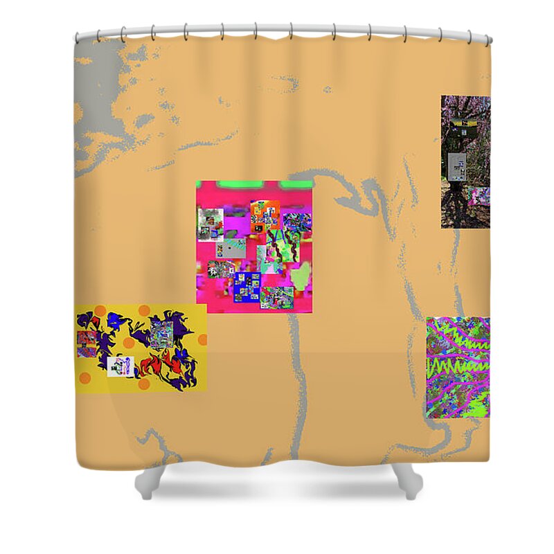  Shower Curtain featuring the digital art 2-6-2023x by Walter Paul Bebirian