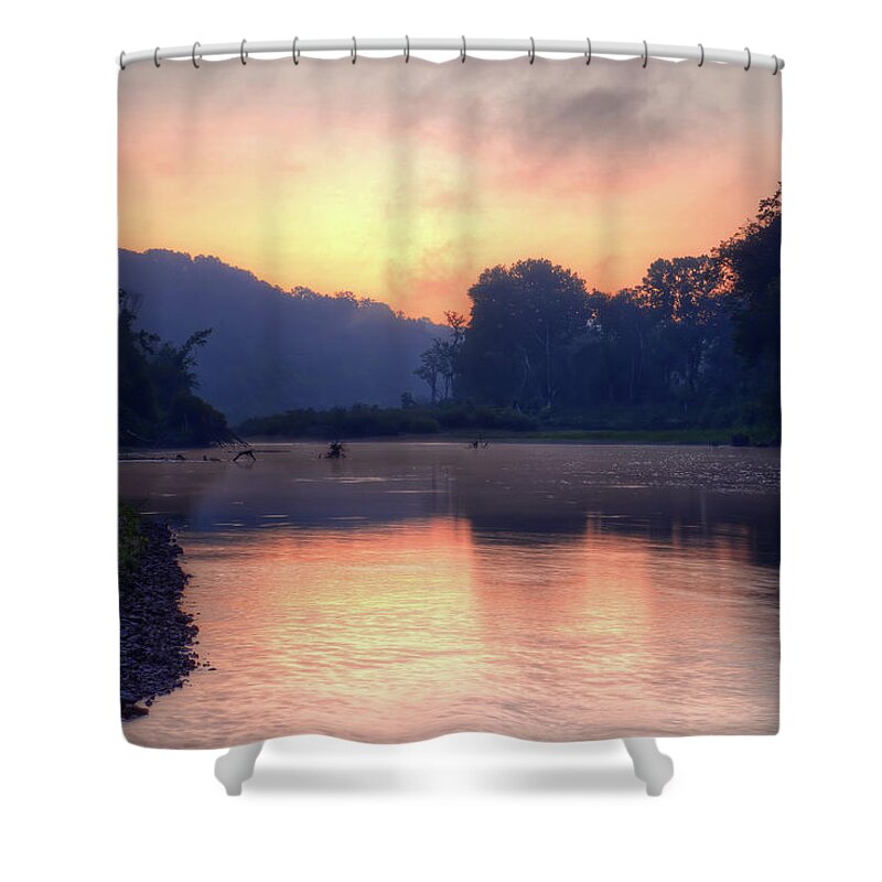 Sunrise Shower Curtain featuring the photograph Bryant Creek by Robert Charity