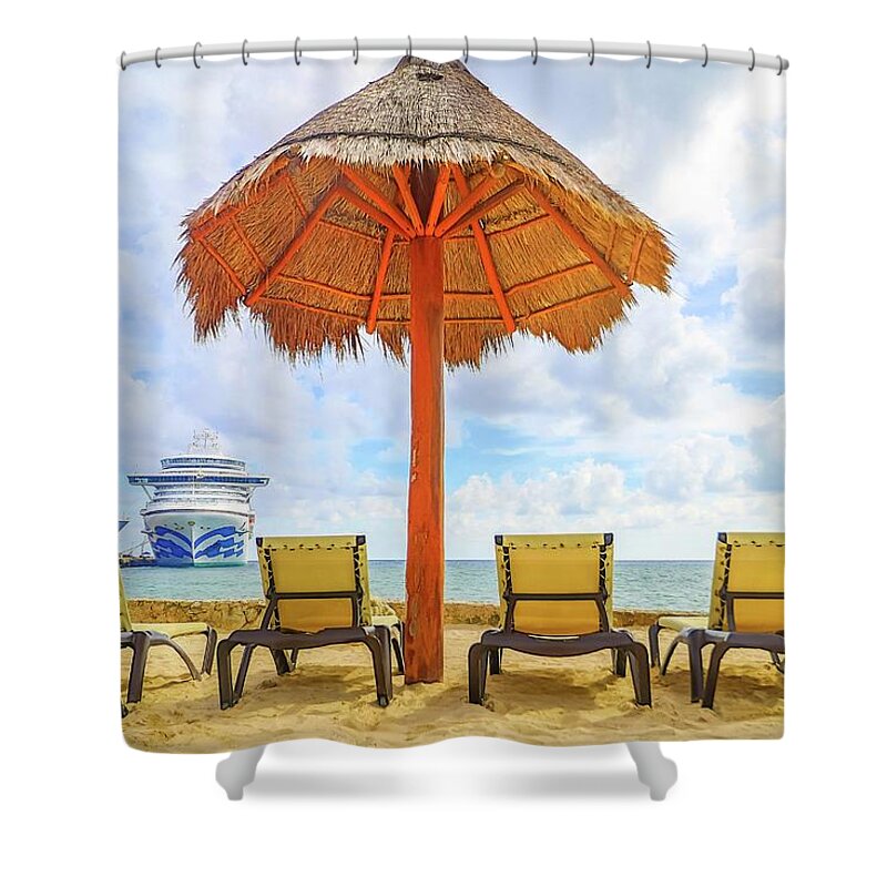Costa Maya Mexico Shower Curtain featuring the photograph Costa Maya Mexico #2 by Paul James Bannerman