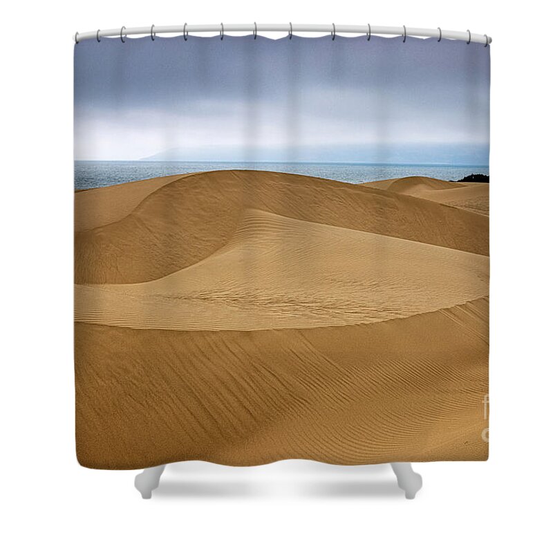Oceano Dunes Shower Curtain featuring the photograph Dunes to the Sea #2 by Mimi Ditchie