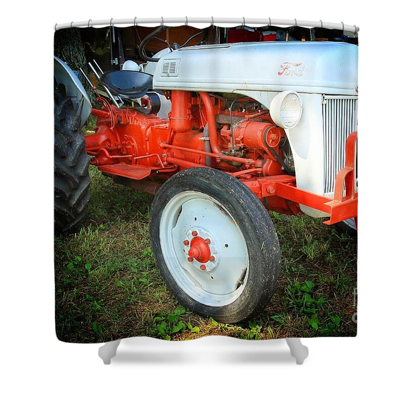 Ford Tractor Shower Curtain featuring the photograph Ford Tractor by Mike Eingle