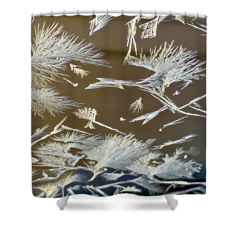  Shower Curtain featuring the photograph Ice crystals #2 by Meta Gatschenberger