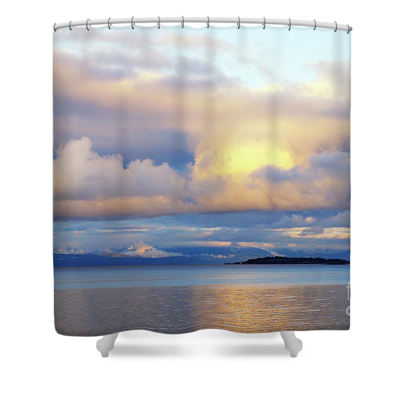 Sunset Serenade Vancouver Island Shower Curtain featuring the photograph Sunset Serenade - Vancouver Island by Bob Christopher