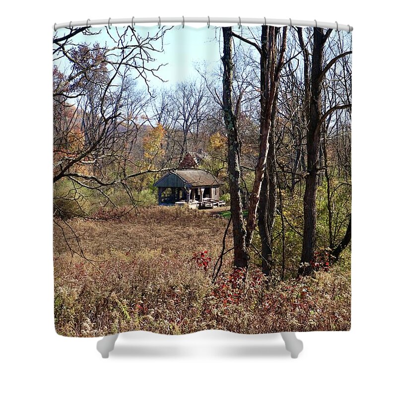 Landscape Shower Curtain featuring the photograph Mill at Daniel Boone Homestead, PA #2 by Susan Jensen