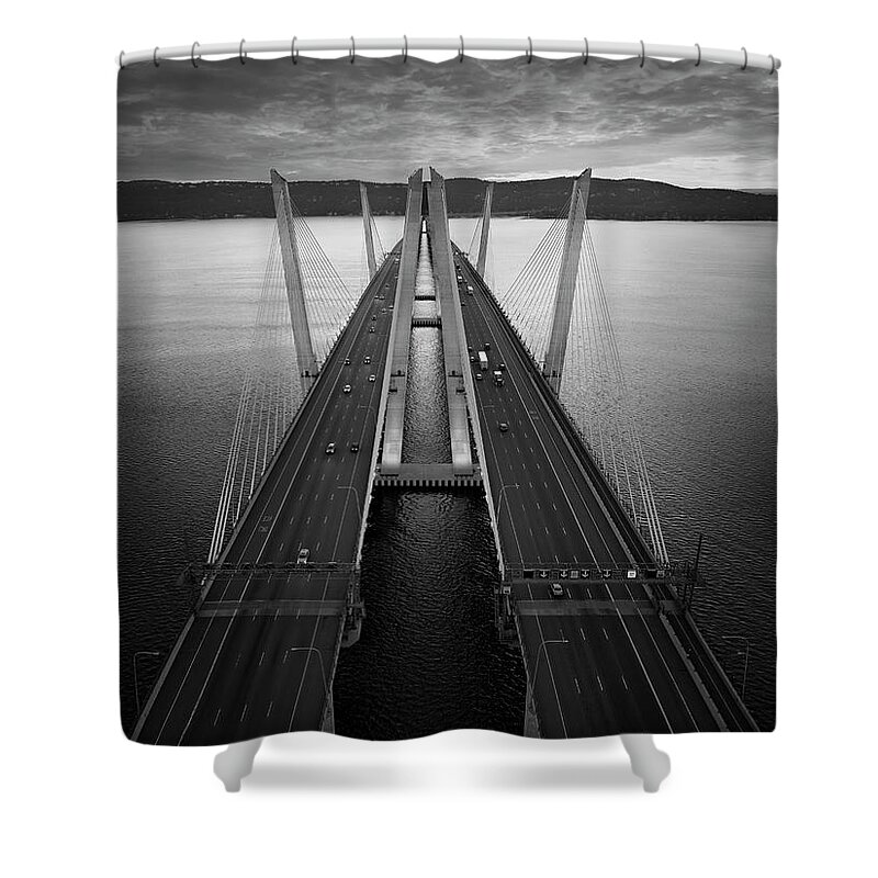 Tappan Zee Bridge Shower Curtain featuring the photograph New Tappan Zee Bridge #2 by Susan Candelario