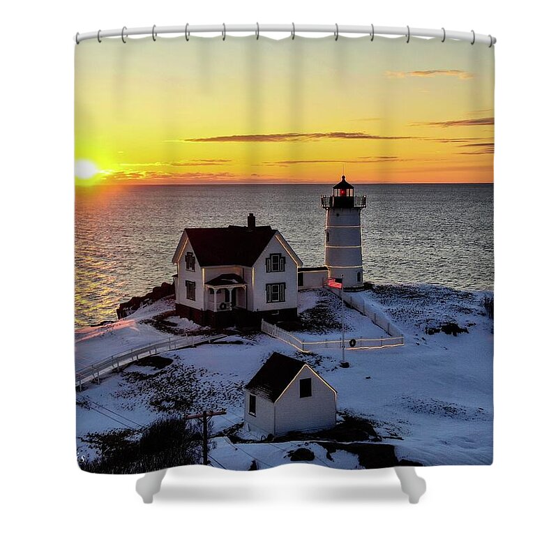  Shower Curtain featuring the photograph Nubble #2 by John Gisis