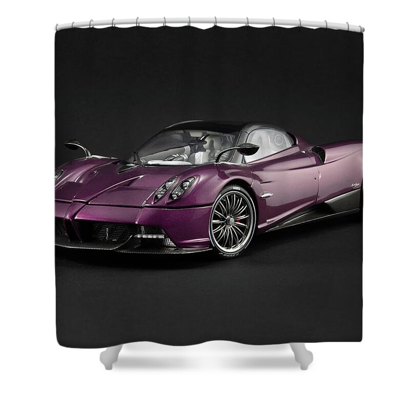 Pagani Shower Curtain featuring the photograph Pagani Huayra Roadster #2 by Evgeny Rivkin
