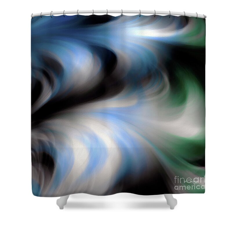 Blue Shower Curtain featuring the painting 2 Samuel 15 31. Fight Your Battles on Your Knees by Mark Lawrence