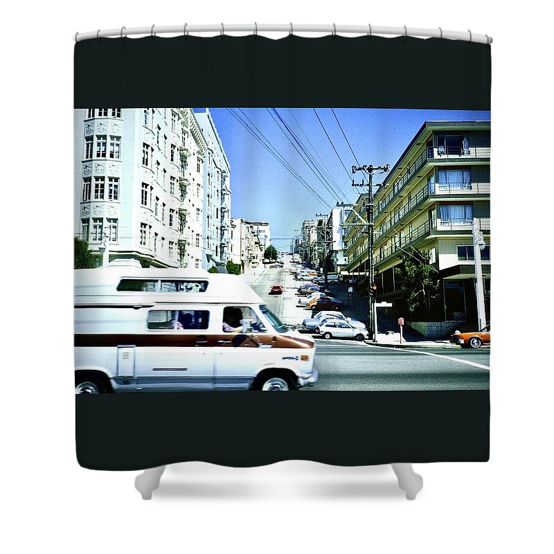  Shower Curtain featuring the photograph San Francisco 1984 by Gordon James