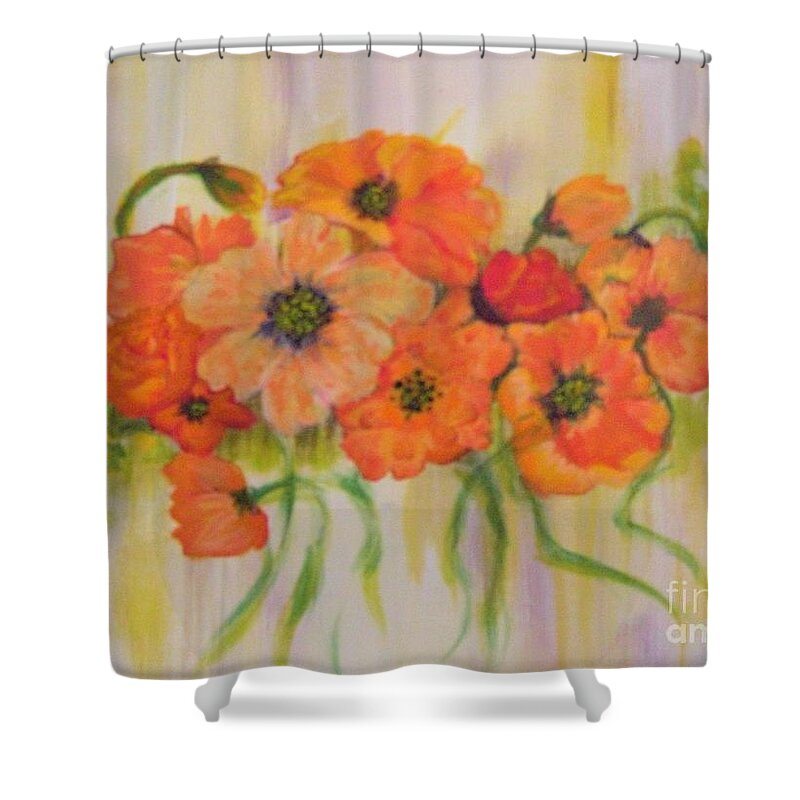 Acrylic Shower Curtain featuring the painting Spring #1 by Deborah Ann Baker