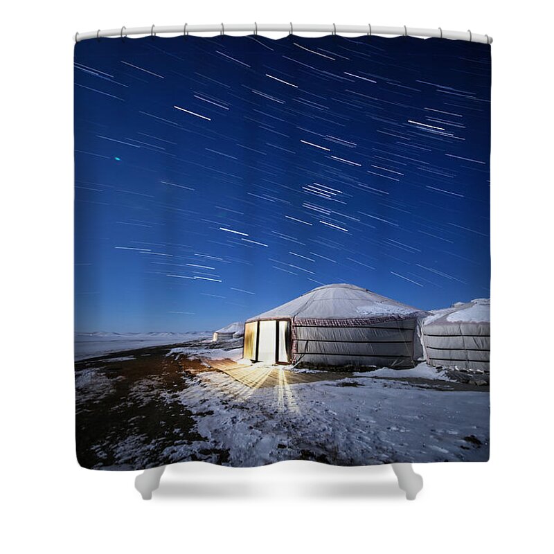 Herders Lifestyle Shower Curtain featuring the photograph Stars #2 by Bat-Erdene Baasansuren