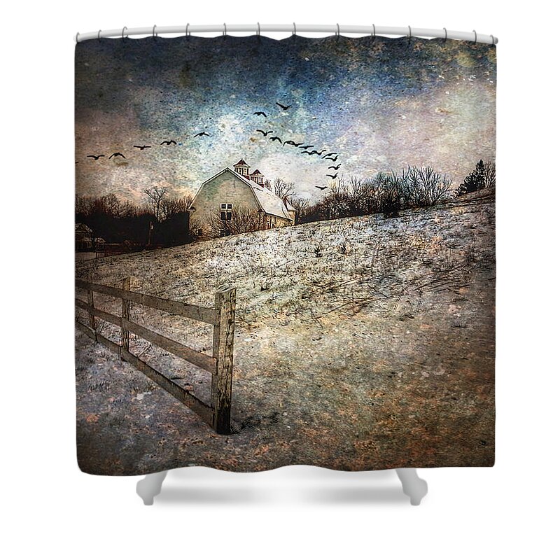 Rural Scene Shower Curtain featuring the photograph The Dawley Farm #2 by Jeffrey PERKINS
