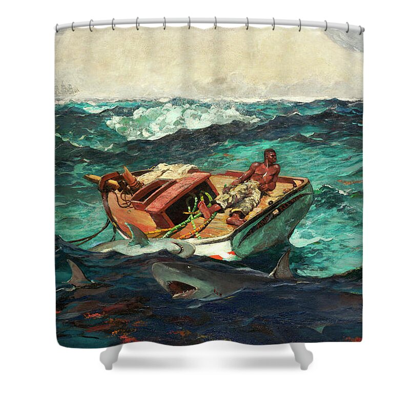 Antique Shower Curtain featuring the painting The Great Victory for the Japanese Army at Pyongyang #2 by MotionAge Designs