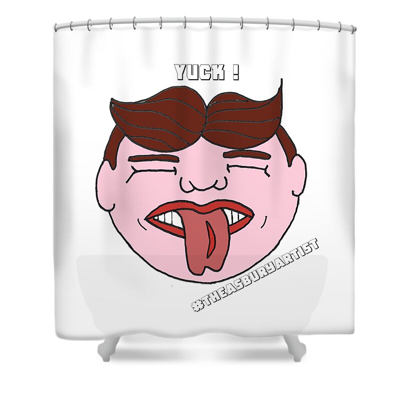  Shower Curtain featuring the painting Yuck by Patricia Arroyo