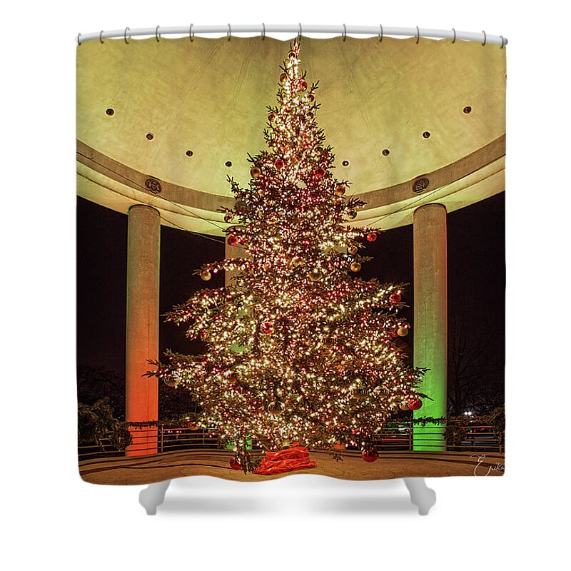 Christmas Shower Curtain featuring the photograph 2019 Canadian Christmas by Erika Fawcett