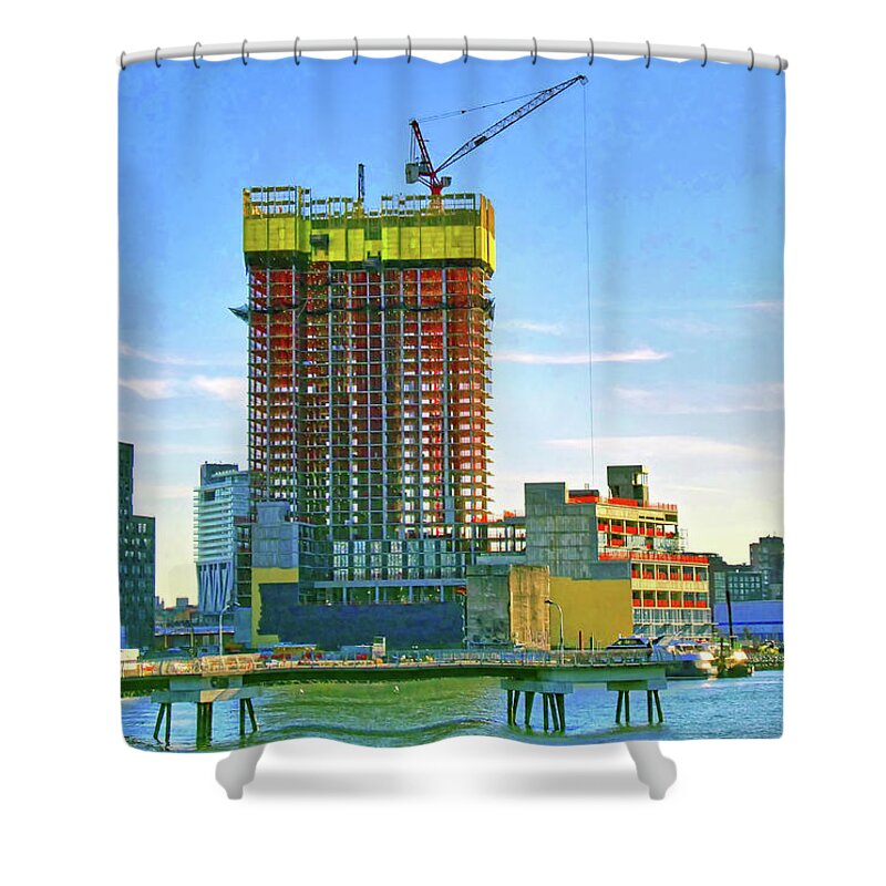 Halcyon Shower Curtain featuring the photograph 2021-12-14-2240PrivateDrive by Steve Sahm