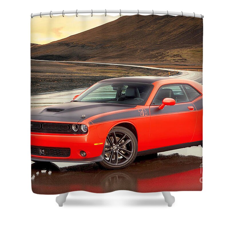 2022 Shower Curtain featuring the photograph 2022 Dodge Challenger R/T by Action