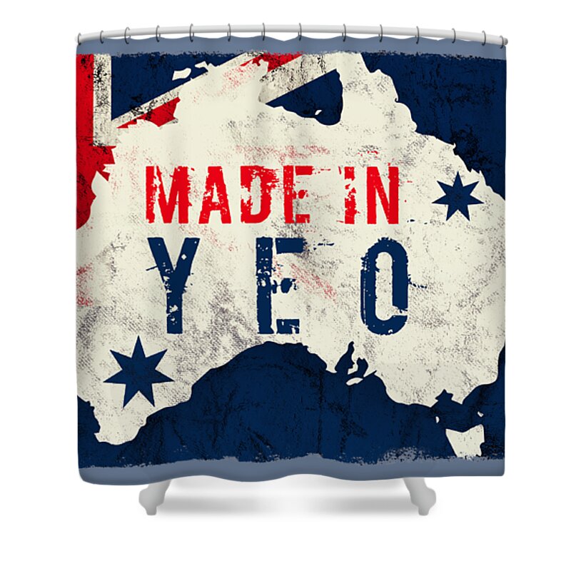 Yeo Shower Curtain featuring the digital art Made in Yeo, Australia #21 by TintoDesigns