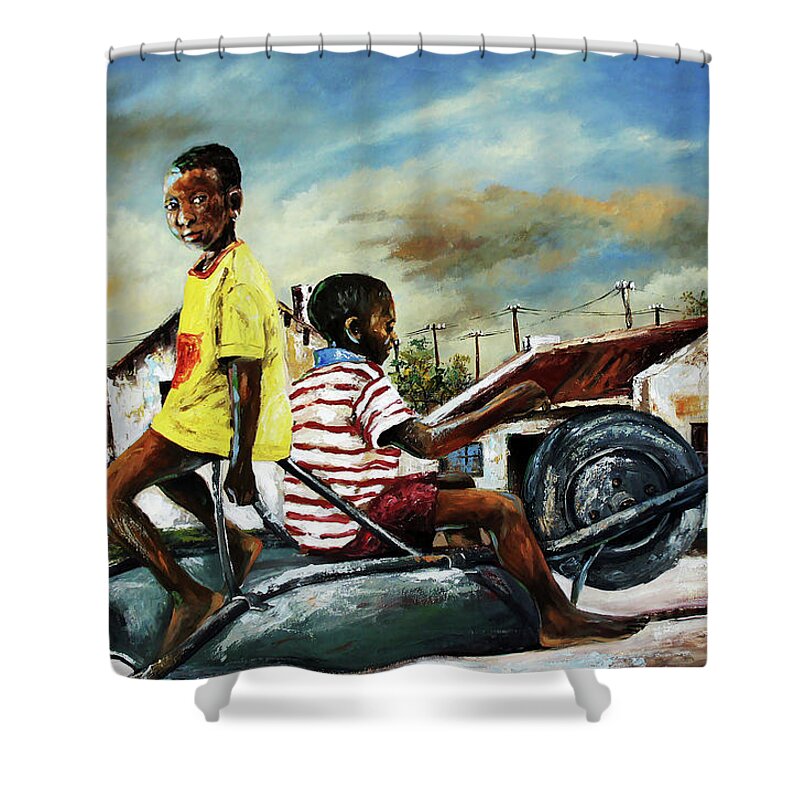  Shower Curtain featuring the painting 22MB jpeg by Berthold