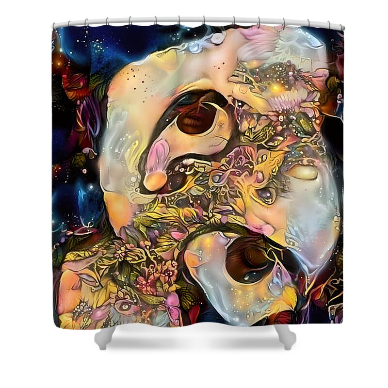 Contemporary Art Shower Curtain featuring the digital art 26 by Jeremiah Ray