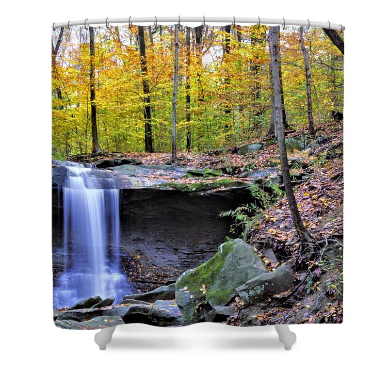  Shower Curtain featuring the photograph Blue Hen Falls by Brad Nellis