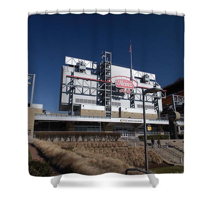 Panthers Shower Curtain featuring the photograph Pittsburgh Steelers Heinz Field in Pittsburgh Pennsylvania #3 by Eldon McGraw